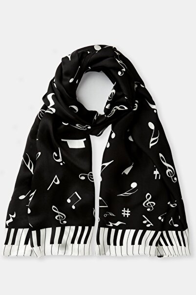 Galiga بيانو 100% شال حرير 65*185 سم