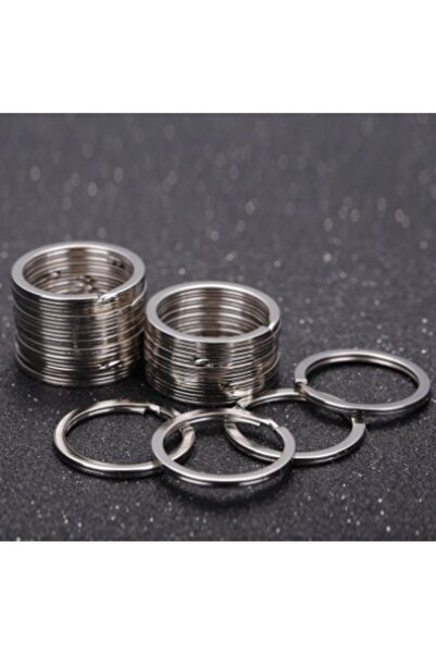 Aklar Çanta 50 bucăți 3 cm breloc inele (argintiu)