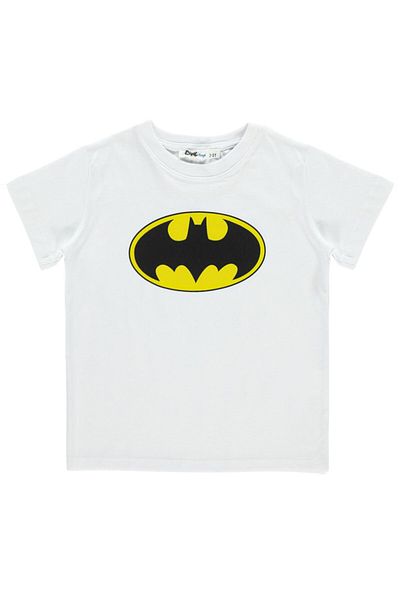 Batman Boy's T-Shirt 2-5 Years White