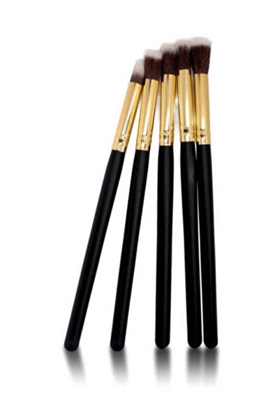 Roesıa Rose Cosmetics Комплект четки за грим Rose от 5 части, класически, черен