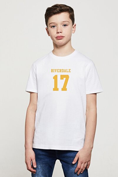 QIVI Riverdale 17 Štampano Unisex dečija bela majica