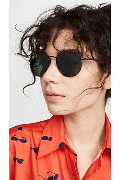 Ray-Ban 3548n 00258 54 Büyük Boy Polarize Camlı Hexagonal Unısex Güneş Gözlüğü