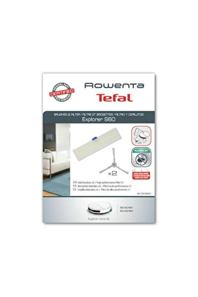 TEFAL X-plorer Serie S60 Robot Süpürge Allergy Kit Filtre Ve Fırça Seti