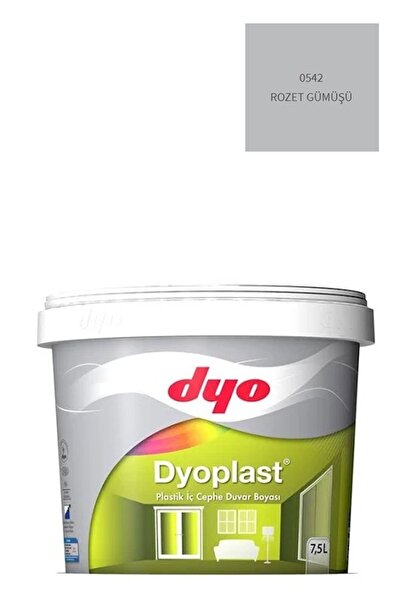 Dyo Plast Plastik Iç Cephe Duvar Boyası 0542 Rozet Gümüşü 7,5 Lt