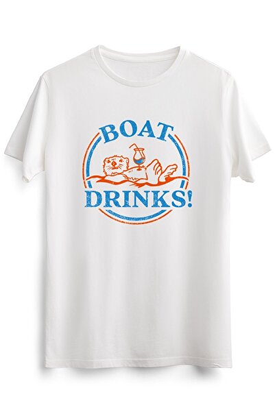 GreenMint الرجال الأبيض "قارب المشروبات!لطيف ومضحك أوتر استمتع بكوكتيل