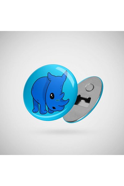 Fizello Kawaii Animals Rhino In Blue Opener