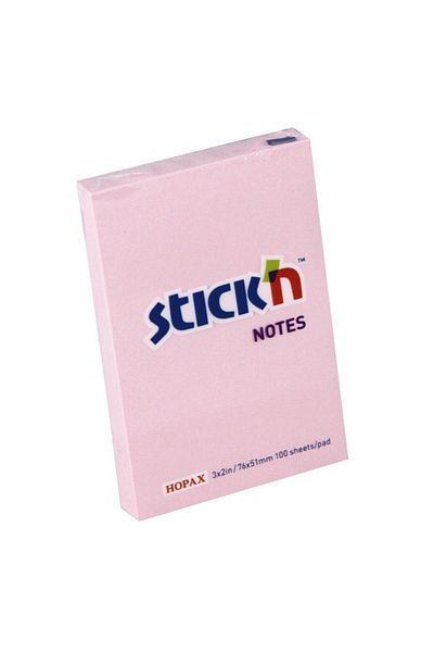 Gıpta Hopax Stickn 21145 Adhesive Note Paper 100 Sheets 76x51 Mm Pastel Pink (12 Cob)