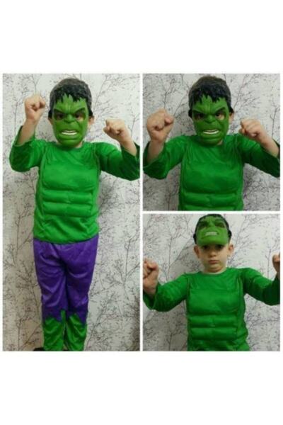 Genel Markalar Avengers Hulk Yeşil Dev Çocuk Kostümü Maske Hediyeli