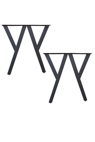 CVTdesign Metal Ayak Pingolu Masa Ayağı Ahşap Masif Mutfak Yemek Çalışma Masa...