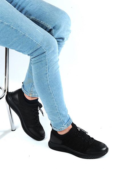 Pierre Cardin 77541 Μαύρο ανδρικό αθλητικό παπούτσια Nubuck