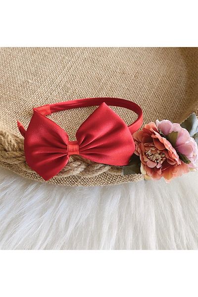 Yeşim Aksesuar Women's Pregnant Red Color Maternity Crown - Crown with Bow