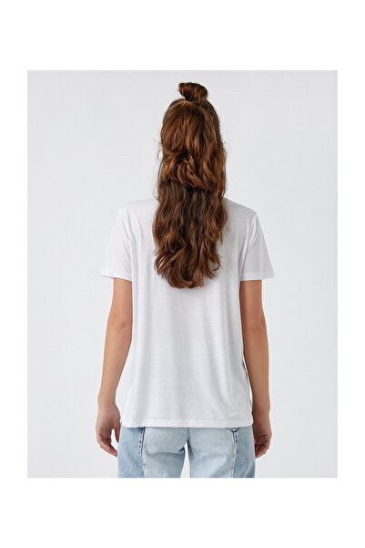 Koton Dámské off-bílé tričko 1YAK13291EK