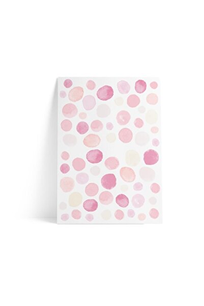 POP by Gaea Suluboya Puantiye Pembe Limonata Duvar Etiket