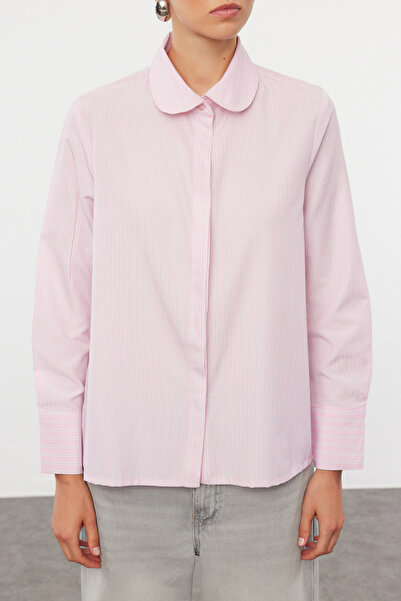 Trendyol Collection Baba galléros rózsaszín csíkos ing - TWOAW25GO00015