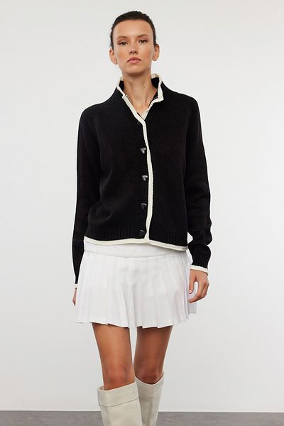 Trendyol Collection Black Block Knitwear Cardigan - TWOAW25HI00025