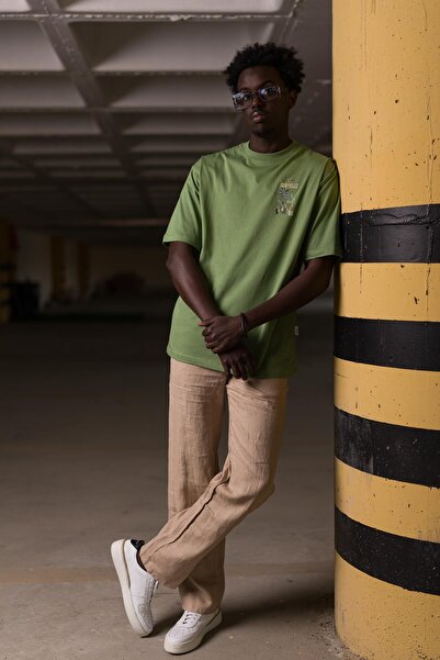 AKÇAYLAR Oversize kroj okrugla kragna 100% pamuk   T-shirt