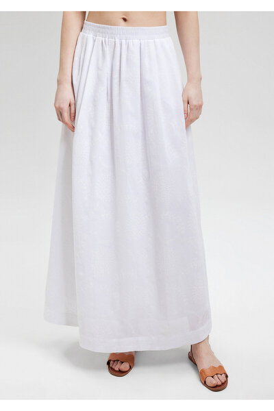 Mavi 1310478-620 Model White Long Skirt
