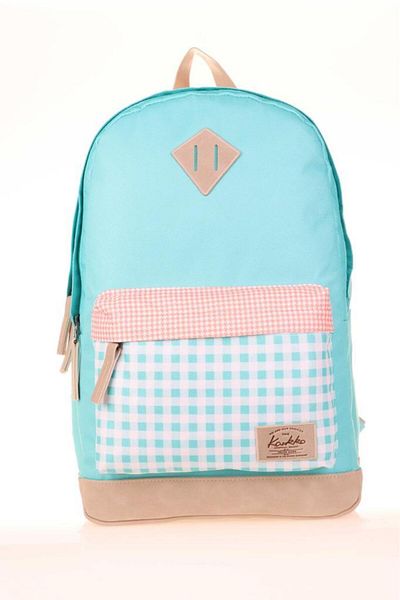 KAUKKO Раница Wichlight Plaid Mint - K1645