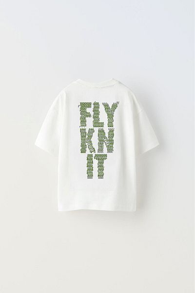 The Champ Clothing Детска тениска с щампи с бял футболен дизайн - Колективна плетка с мухи