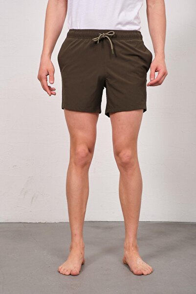 C&City Likralı Erkek Deniz Şort K-224 Haki