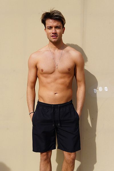 C&City Ανδρικό μακρύ θαλάσσιο σορτς C12203 Navy Blue