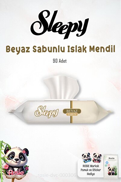 Sleepy Beyaz Sabun Kokulu Islak Havlu Mendil 90 Adet Ve Rosıe