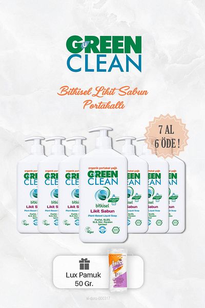 Green Clean BUY 7 PAY 6 Herbal Liquid Soap with Orange 500 ml