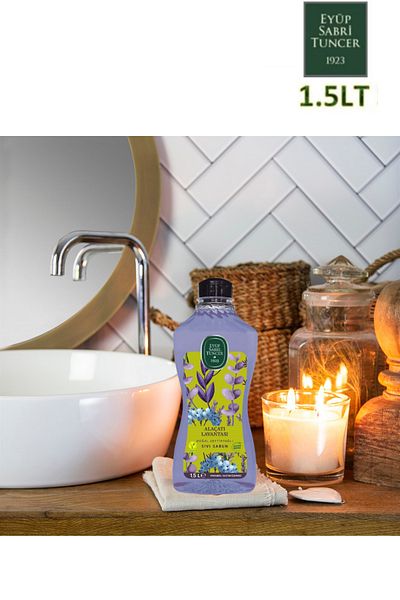 Eyüp Sabri Tuncer Alaçatı Lavender Liquid Soap Set 1500 ml and 500 ml
