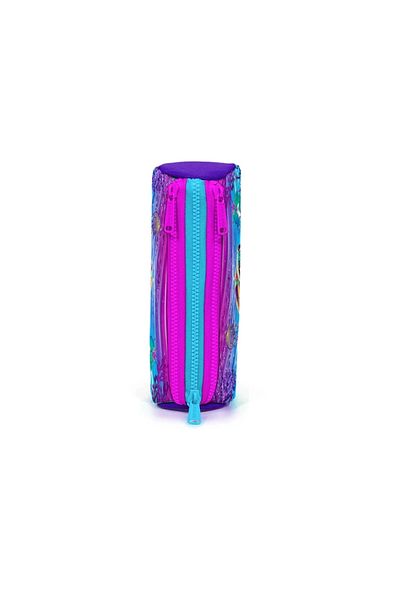 Coral High 22056 Παιδική - Τσάντα μολυβιού με μοτίβο ροζ μωβ χελώνας με τρία διαμερίσματα