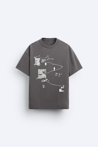 The Champ Clothing Ανδρικό μπλουζάκι καπνιστό Oversize - Art Work Printed