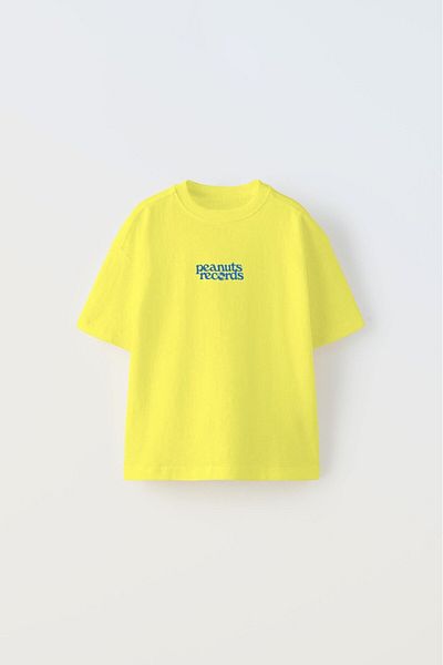 The Champ Clothing Tricou pentru fetiță cu imprimeu peanuts Records galben