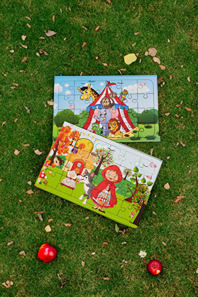 printkonsept مجموعة ألغاز خشبية لمرحلة ما قبل المدرسة - ألغاز السيرك والرأس ا...