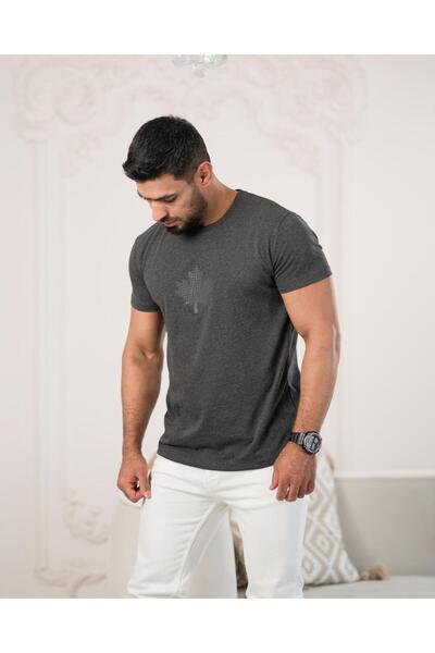 Paul Martin Μπλουζάκι με στάμπα από βαμβακερό λαιμό - κανονική εφαρμογή