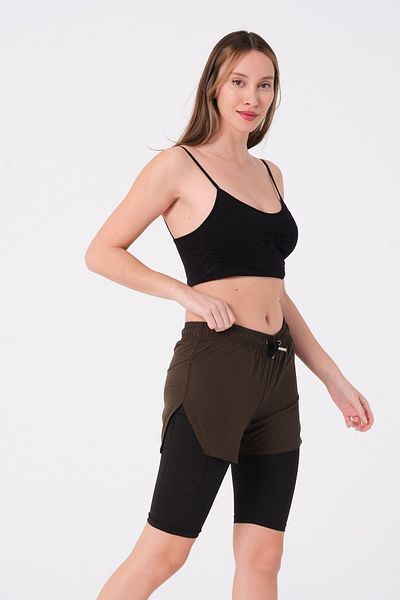 C&City Khakifarbene Strumpfhose Sea Shorts 870 für Damen
