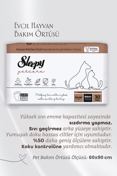 Sleepy Pet Wipes 180 Pieces and 30 Pack Care Cover