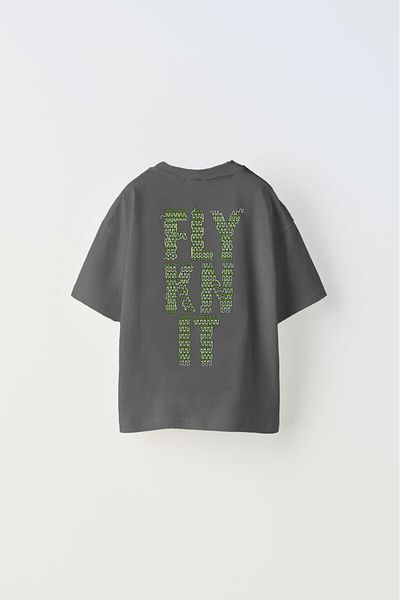 The Champ Clothing Smoke Colored Collective Fly Knit Children's Football Design Printed T-shirt