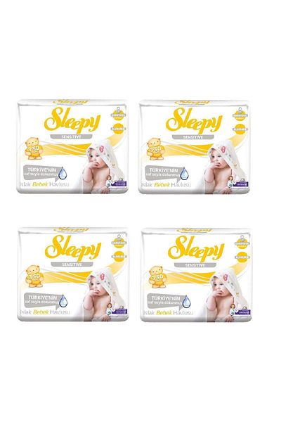 Sleepy Sensitive Wet Wipes 50 Sheets 3 Pack X 4 Pieces