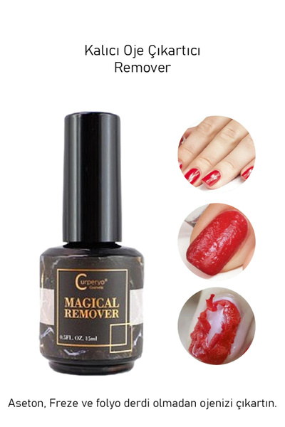 CURPERYO COSMETİC Curperyo Kalıcı Oje Çıkarıcı Jel Remover – Profesyonel Manikür İçin Hızlı, 15 ml