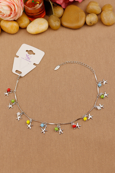 Keyifli Hayaller Ysx Brand Vip Star Model Chain Anklet Silver 21+5cm New Season