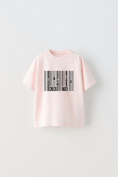 The Champ Clothing Tricou roz pentru copii - Check Mate Written, Chess Cartoon Design Printed