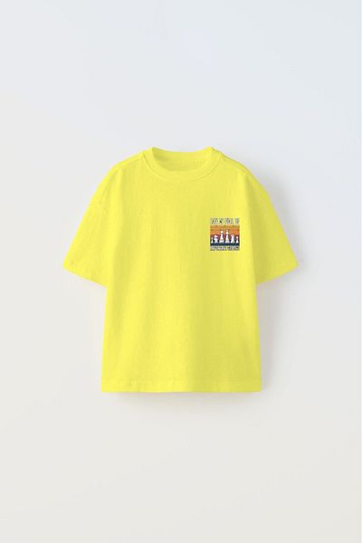 The Champ Clothing Viața este plină de alegeri importante Tricou galben pentru copii cu design de șah scris