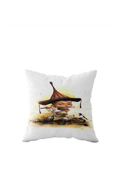linazaitun Ethnic Patterned Single Side Hidden Zipper Pillow Case Throw Pillow Sofa Pillow Case
