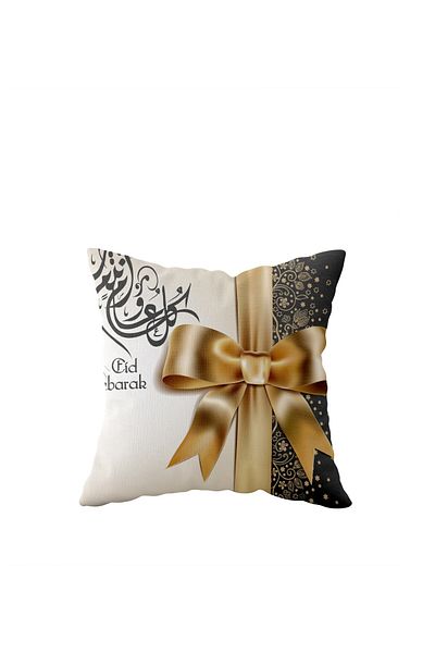 linazaitun Eid Mubarak Ramadan Themed Single Sided Hidden Zipper Pillow Case Throw Pillow Sofa Pillow Case