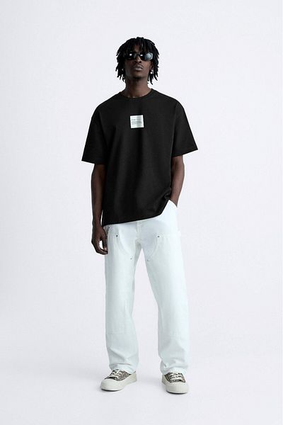 The Champ Clothing Μαύρο Oversize ανδρικό μπλουζάκι - Crew Neck, Syzygy Written