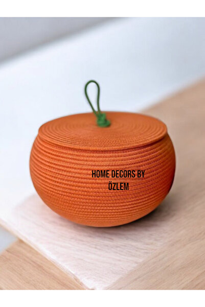 home decors by özlem منظم سلة خوص منظم يدوي الصنع - 25x13 سم