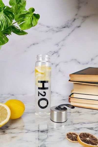 Digithome قارورة زجاجية H2O سعة 400 مل - مع غطاء معدني، C1-1-18