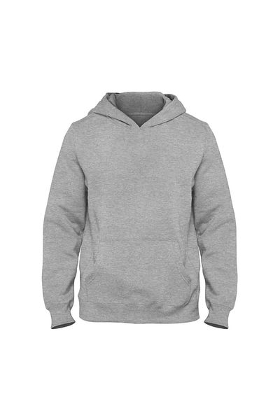 THEWERT Hanorac gros tricotat cu glugă, unisex, gri pentru copii, cu fleece în interior