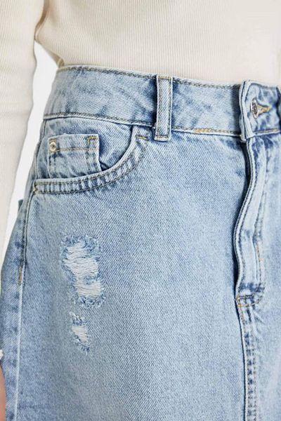DeFacto Fusta de jeans pentru fete cu buzunar și detaliu rupt C7490a824au