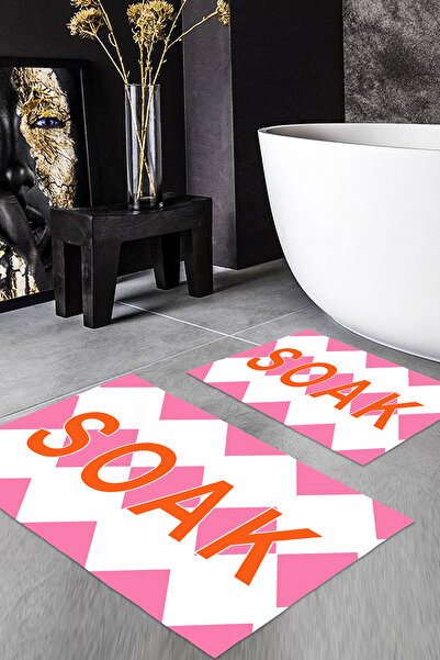 Evmila Σετ χαλάκια μπάνιου με σχέδια, μαλακά και ανθεκτικά - Πλένονται στο πλ...