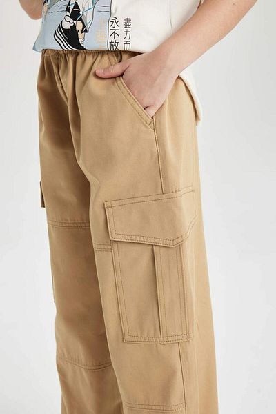 DeFacto C0447a8 Ss Girl's Parachute Cargo Cotton Trousers